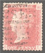 Great Britain Scott 33 Used Plate 91 - BE